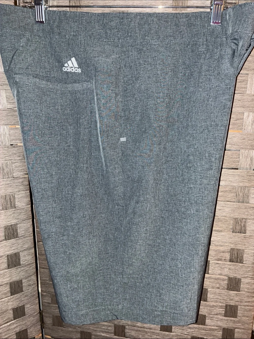 adidas Men's Charcoal Flat-Front Golf Shorts